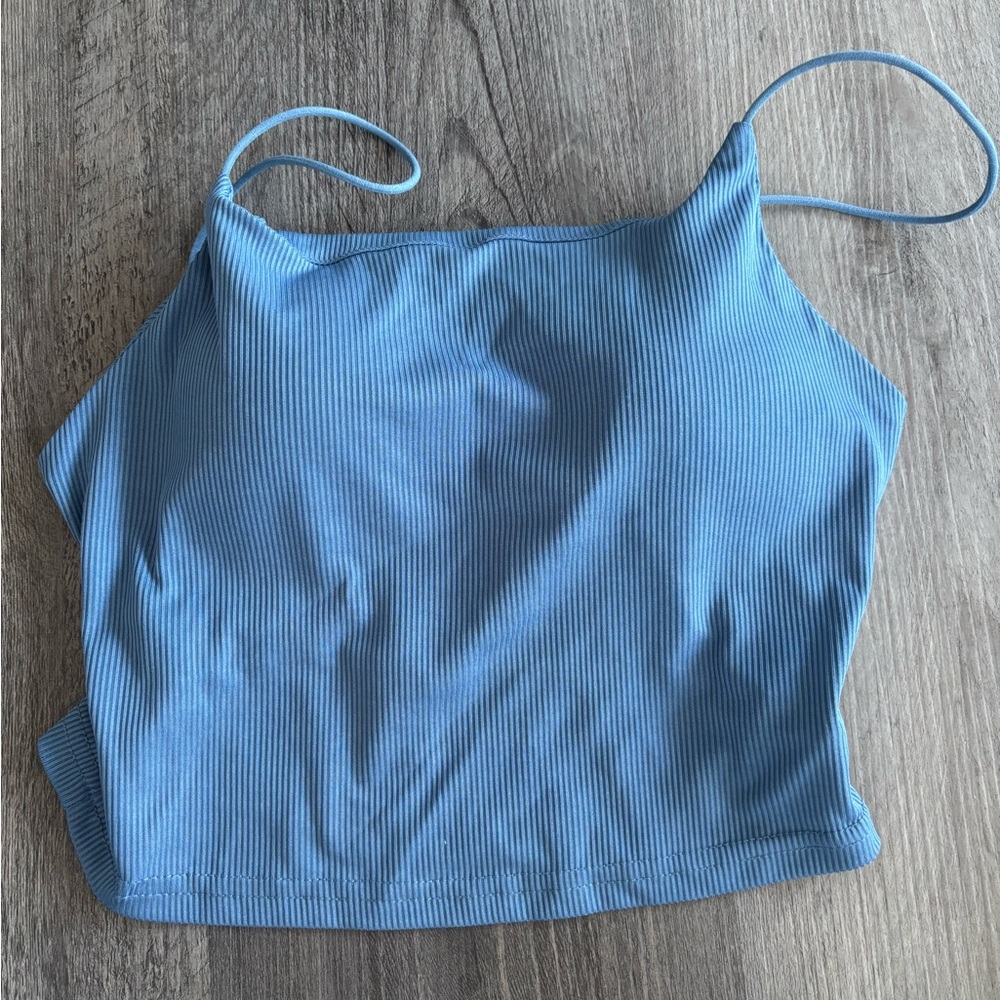 SHEIN Blue Ribbed Camisole Top